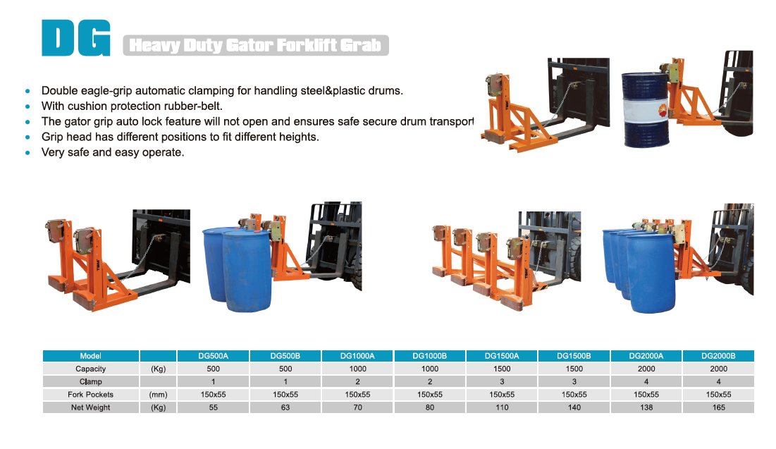 DG Heavy Duty Gator Forklift Grab